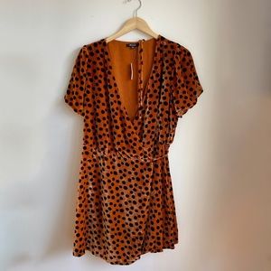 Madewell Velvet Spotted Wrap Dress - XXL plus size